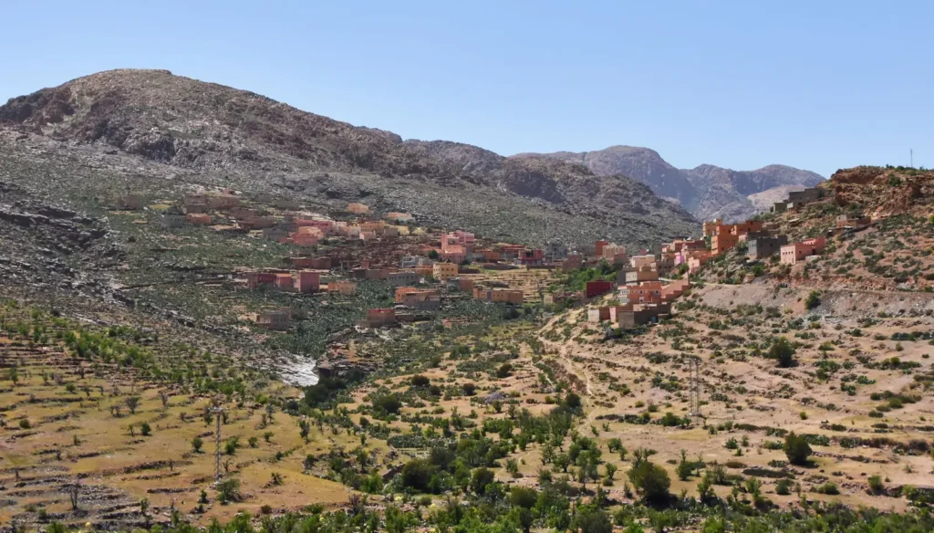 Imi Ogchtim village and terraces in the Anti-Atlas, Souss-Massa