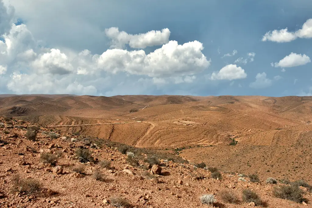 Arid desert landscape in the Souss-Massa region near Agadir